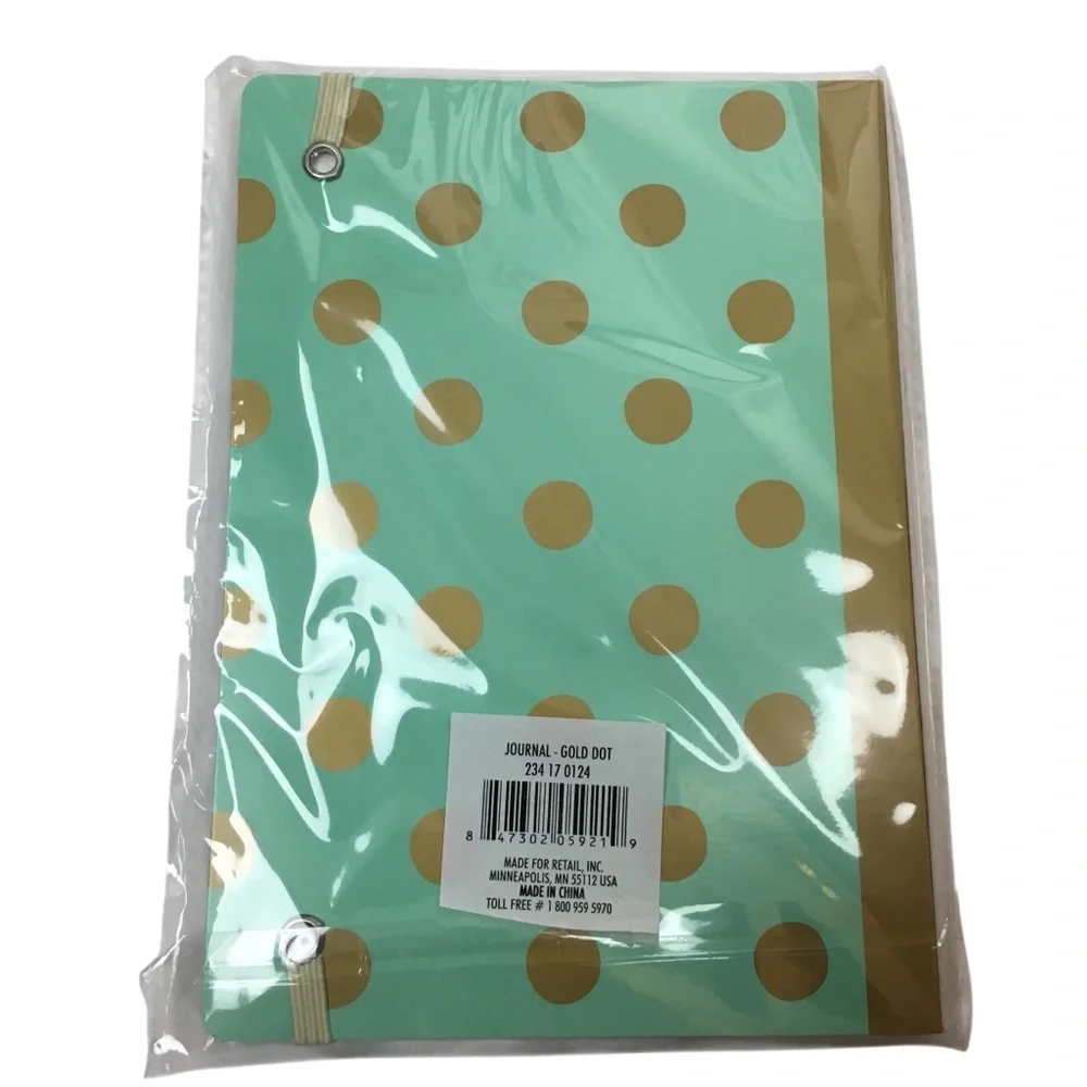 Planner Kit Stationery Set Journal Mechanical Pencils Teal Gold Dot Target NWT